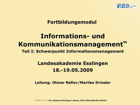Teil I Informationsmanagement