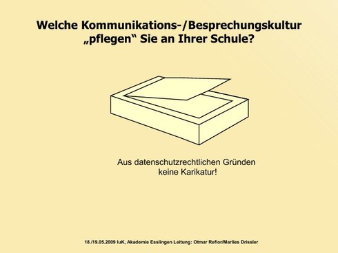 Welche Kommunikations / Besprechungskultur "pflegen" Sie an Ihrer Schule?
