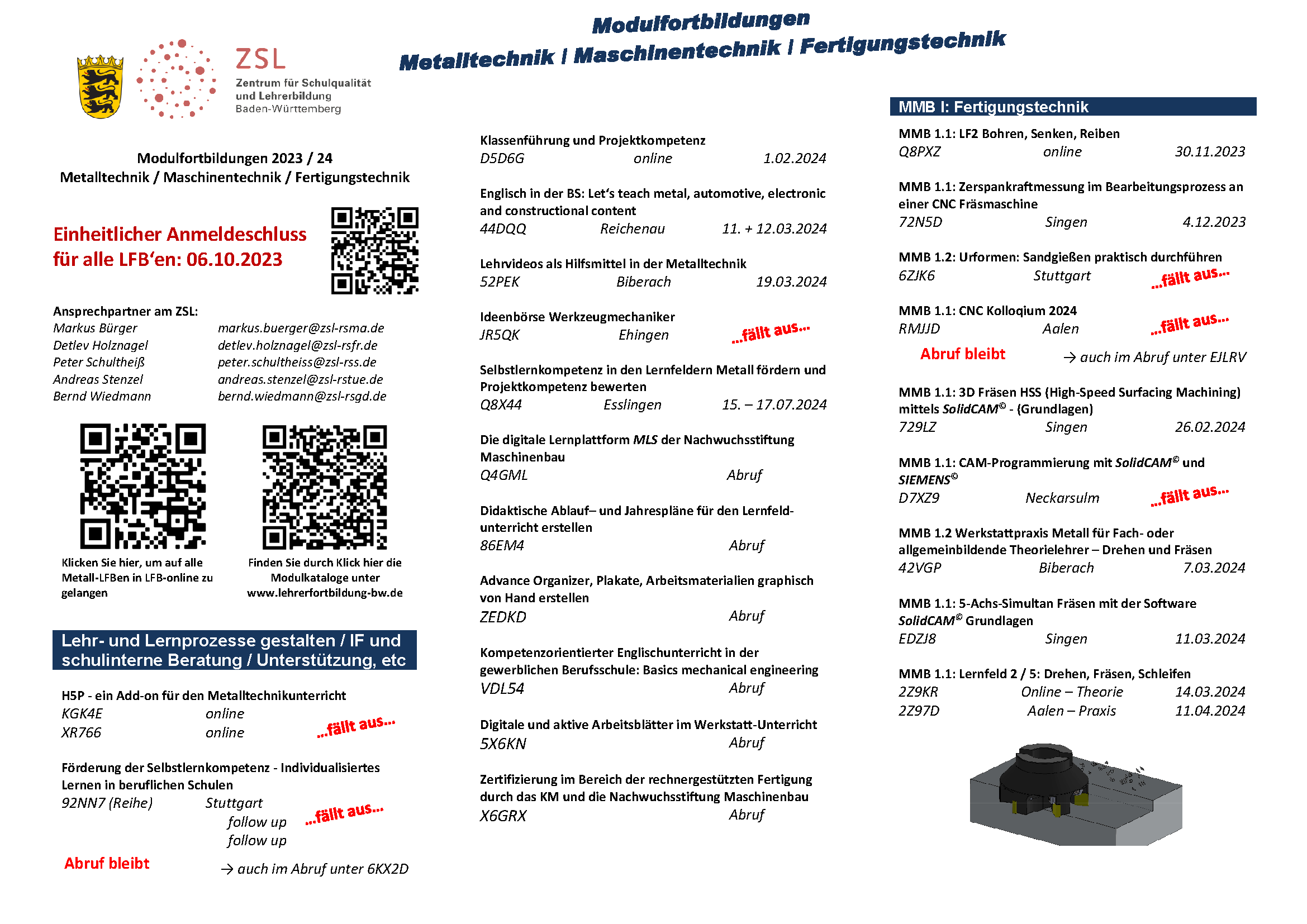 Modulfortbildungen Metalltechnik / Maschinentechnik / Fertigungstechnik  - Barrierefrei pdf  Seite 1