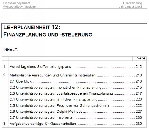 LPE 12 Finanzplanung und Finanzsteuerung