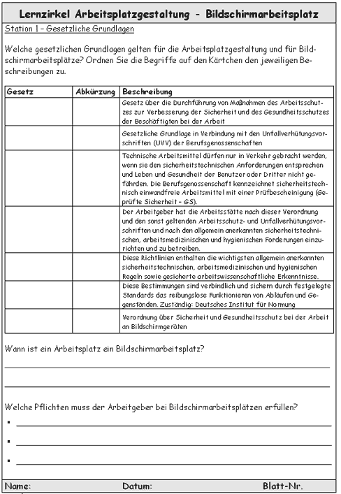 Station 1 - Gesetzliche Grundlagen