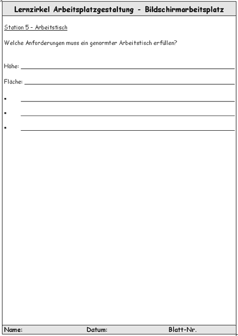 Station 5 - Arbeitstisch
