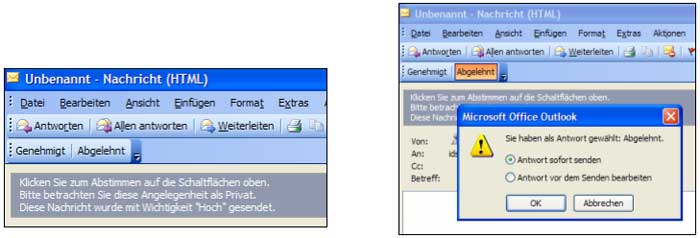 Abstimmungsschaltflächen