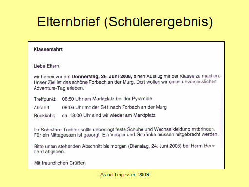 Schülerergebnisse 1