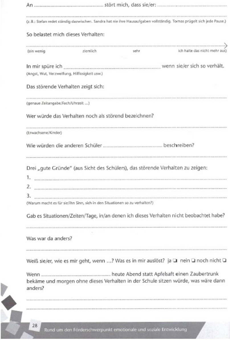 Arbeitsblatt Schülerselbstbefragung