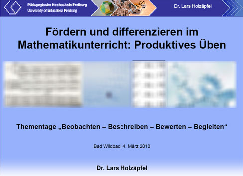 Fördern und Differenzieren im Mathematikunterricht: Produktives Üben