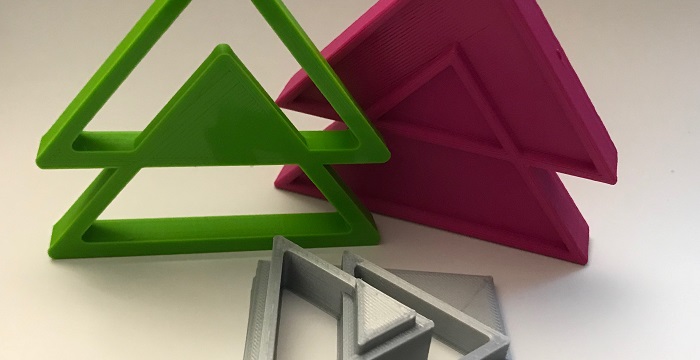 Logogs in pink, grün und silber