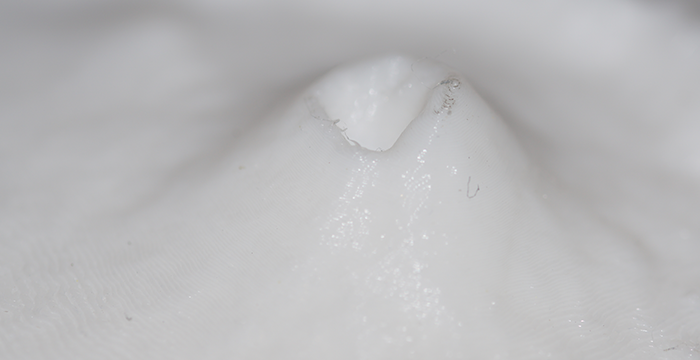 Nahaufnahme auf unbemalten Druck des Vulkans