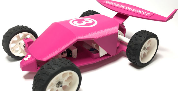 Komplettes Modellauto in der Farbe lila.