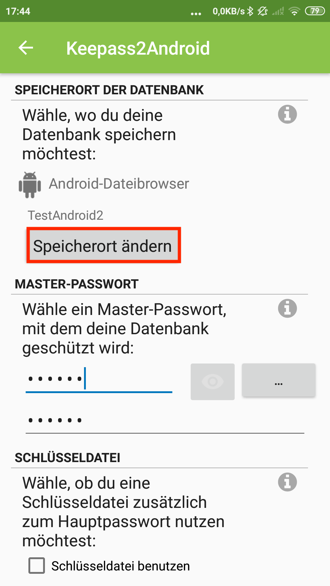 Datenbank benennen