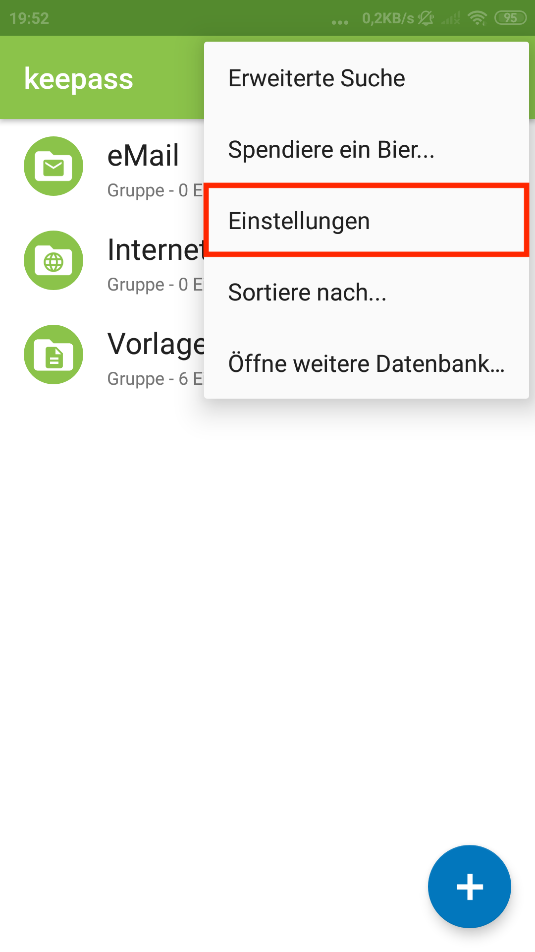 Datenbank benennen