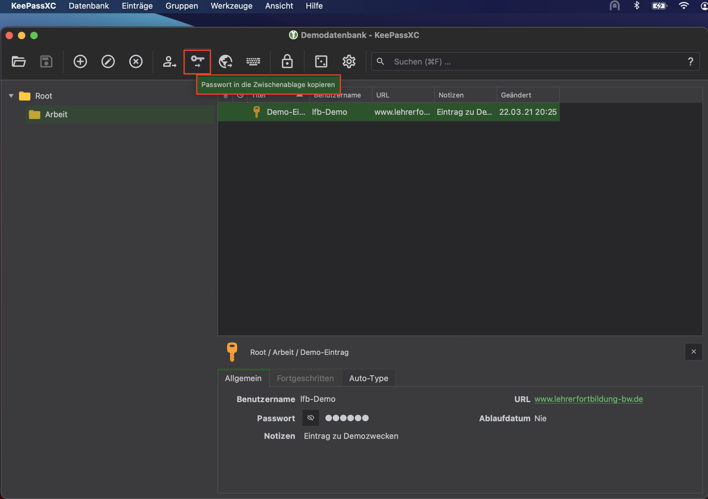 Passwort kopieren - Icon