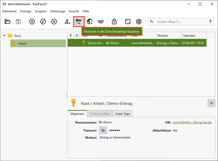 Passwort kopieren - Icon