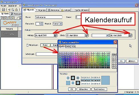 Bild: Vorgangs-Eigenschaften