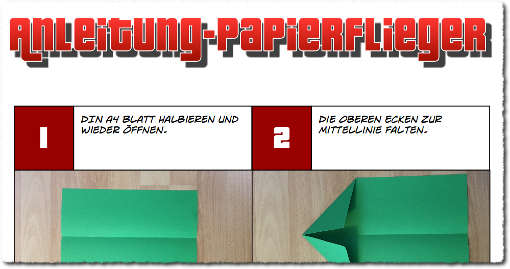 Anleitung Papierflieger