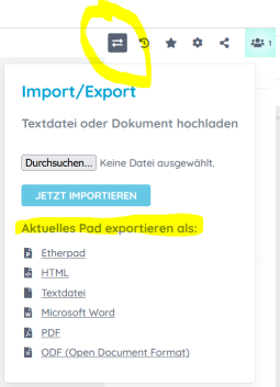 Export Pad