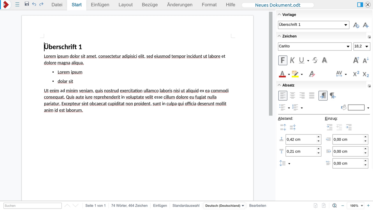 Vollbildmodus Collabora Online