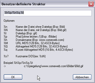 Eigene lokale Strukturen definieren