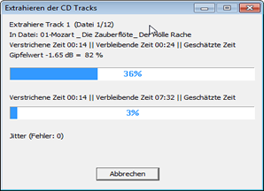 Extrahieren der CD Tracks