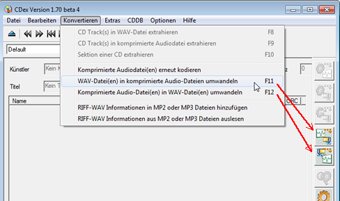 Konvertieren vorhandener Dateien