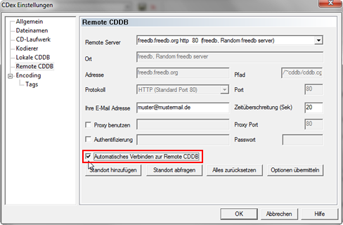 Automatische Verbindung festlegen