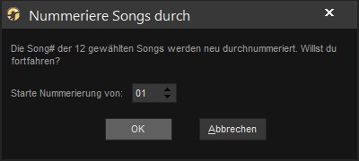 Tracknummern automatisieren