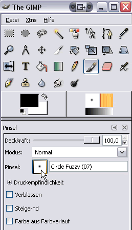 Pinsel wählen