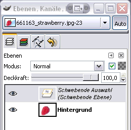 Eintrag in Ebenen und Kanäle