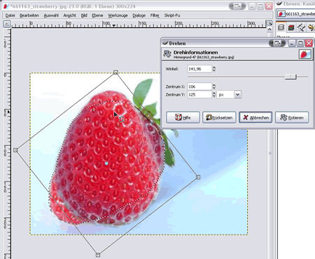 Dialogfenster Drehen 