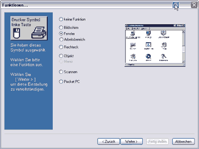 HC Konfigurationsmenü