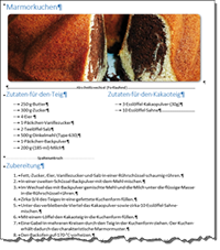 vorbildliche Formatierung