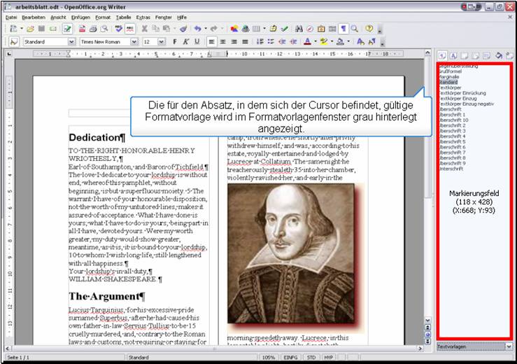 Formatierung erkennen