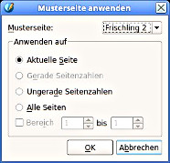 Musterseiten anwenden