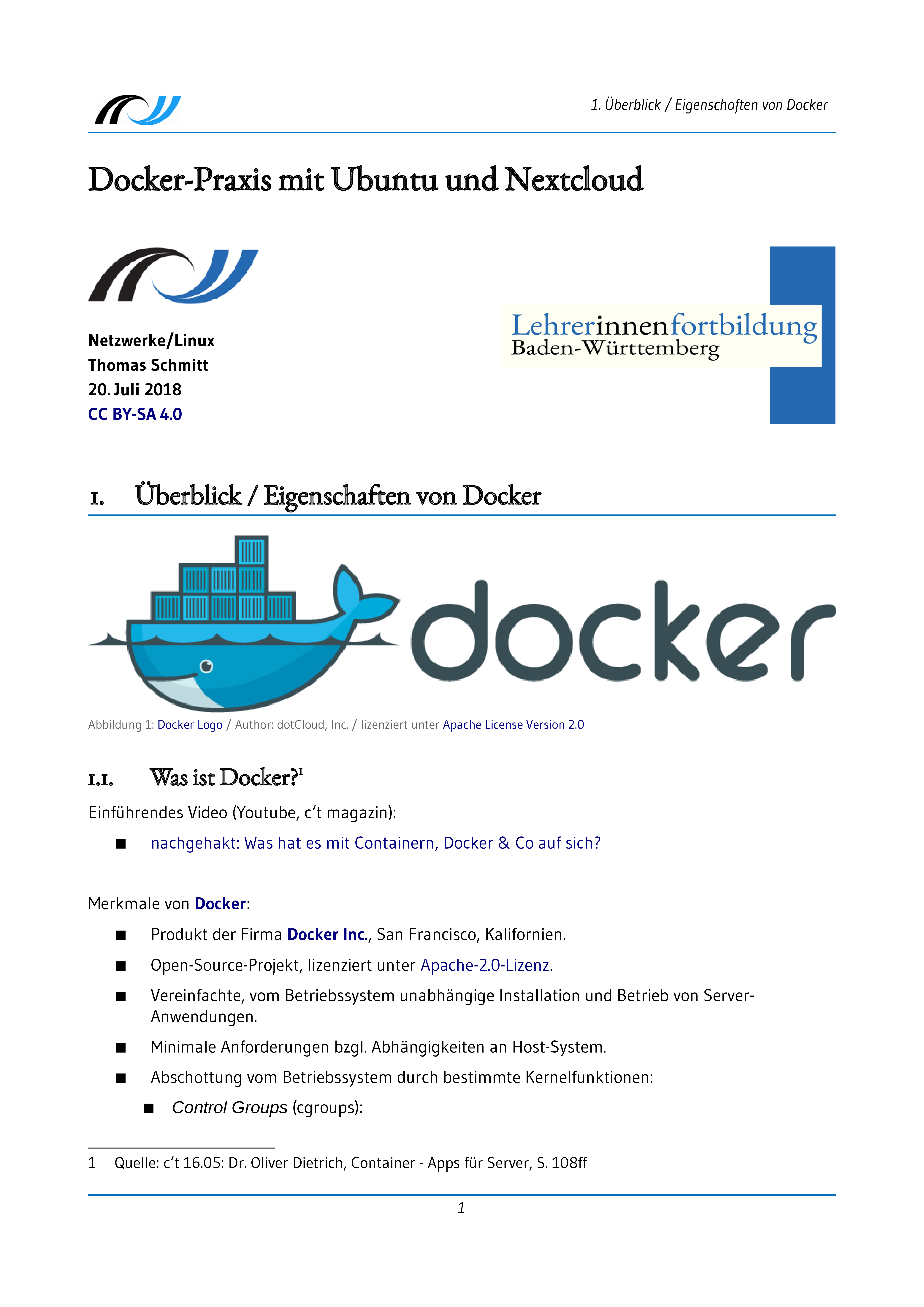 Docker-Praxis mit Ubuntu und Nextcloud