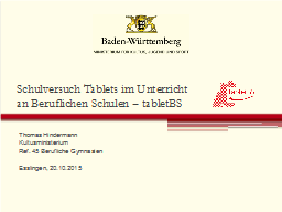 Schulversuch tabletBS