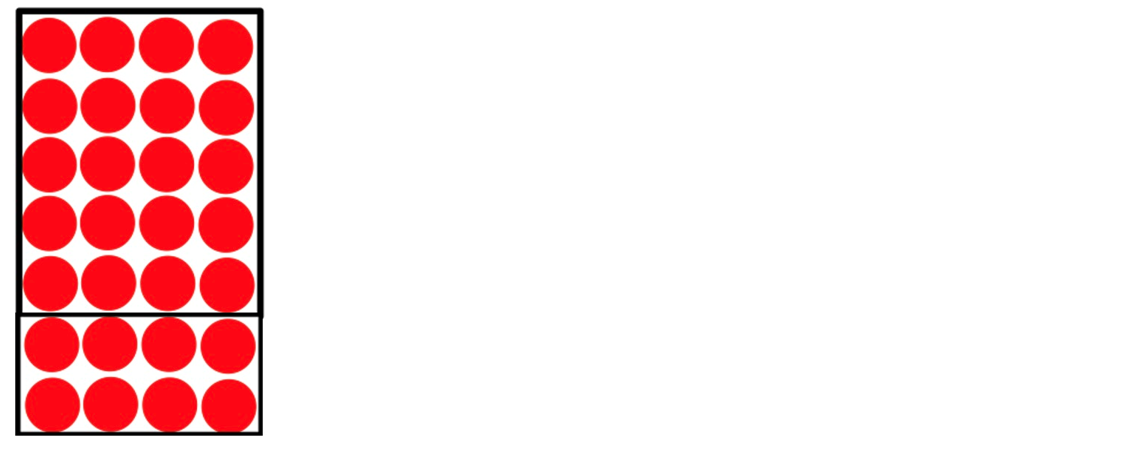 Rechteck-Punktefeld zur Maulaufgabe 5 · 4 direkt darunter zur Malaufgabe 2 · 4. Es ent-steht das Rechteck-Punktefeld zur Maulaufgabe 7 · 4.