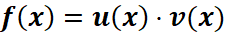 f von x ist gleich u von x mal v von x
