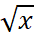 Wurzel x
