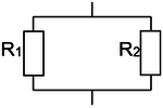 Schaltbild für zwei parallelgeschaltete Widerstände
