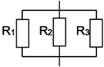 Schaltbild für drei parallelgeschaltete Widerstände