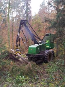 Arbeit mit Rückmaschine