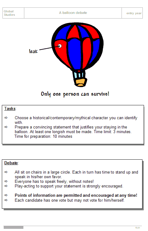 Balloon-debate