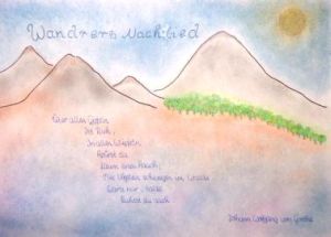 Schülerarbeit: Hausaufgabe "Gedicht schön abschreiben"