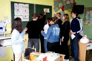 Berliner Schüler während des Unterrichts