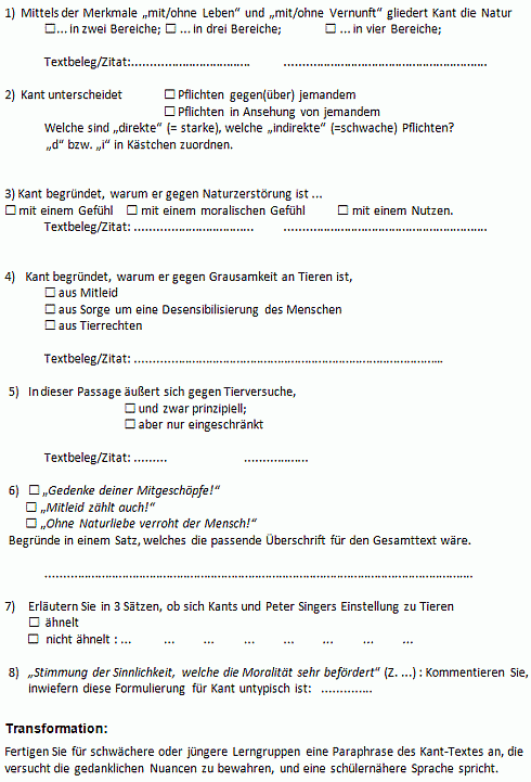 Anregung für geschlossene und halboffene Aufgaben