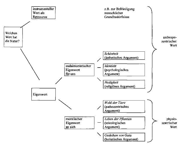 Landkarte der Naturethik 