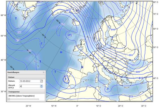 Luftdruck obere Troposphäre 2