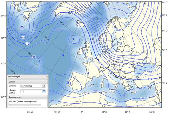 Luftdruck obere Troposphäre 3