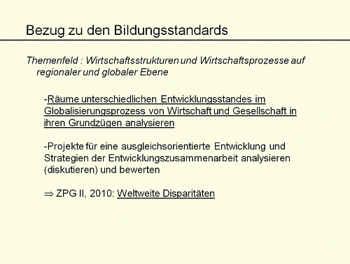 Bezug zu den Bildungsstandards