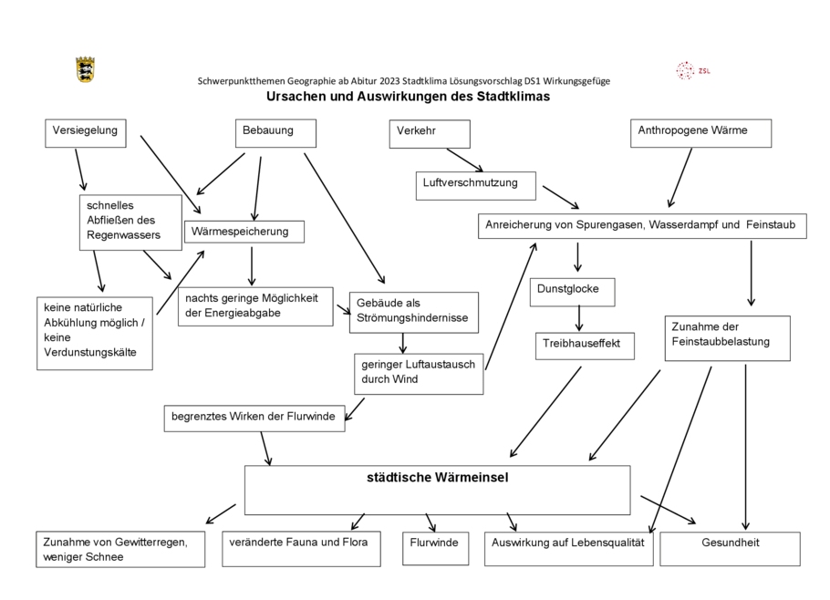 Lösungsvorschläge: Wirkungsgefüge, Seite 1
